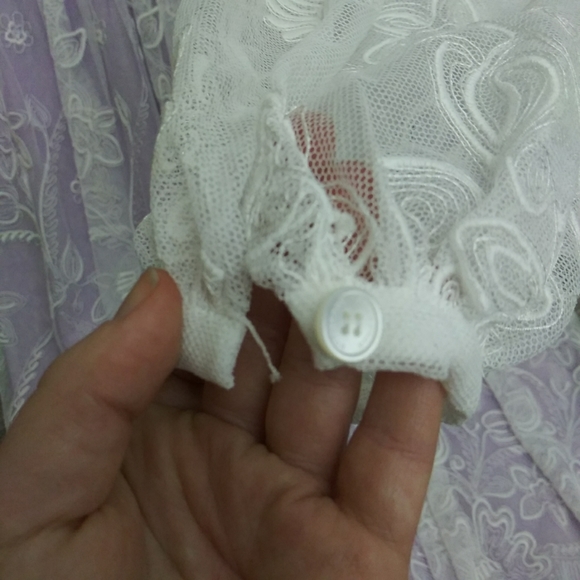 NWT Sz 6 Burberry White Lace and Lavender Dress - Picture 13 of 16